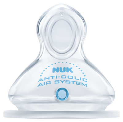 NUK - FIRST CHOICE+ Θηλή Μπιμπερό Σιλικόνης 0-6m+ (Αργή Ροή) - 2τεμ.
